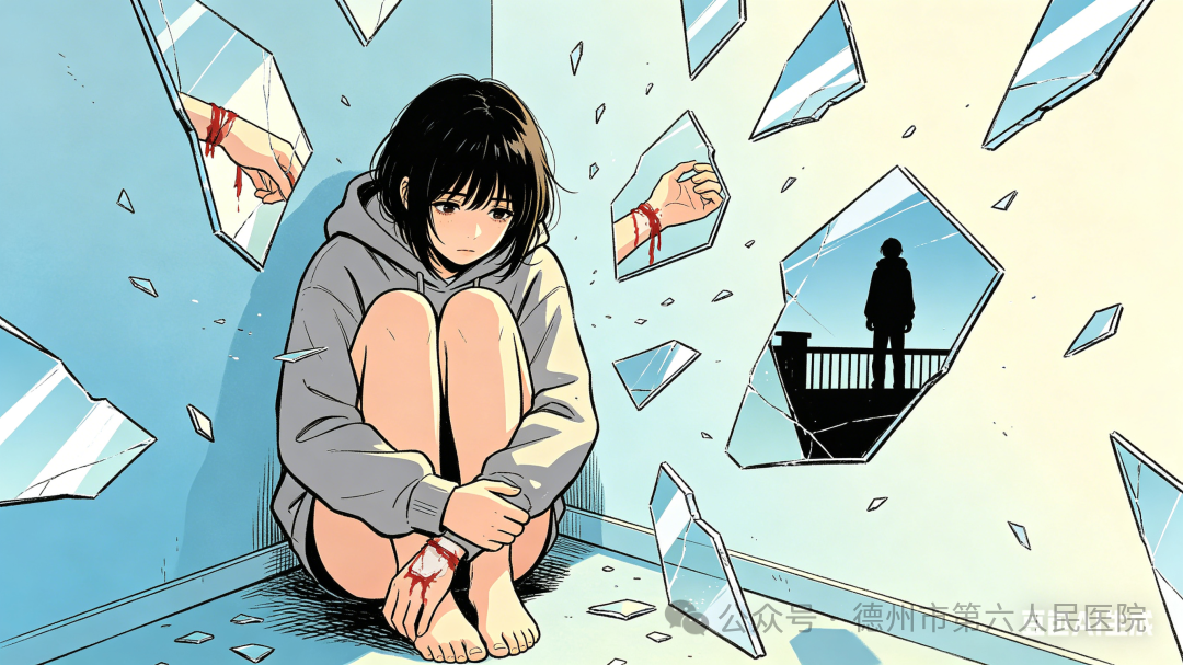 动漫风格抑郁症主题图 (7).png