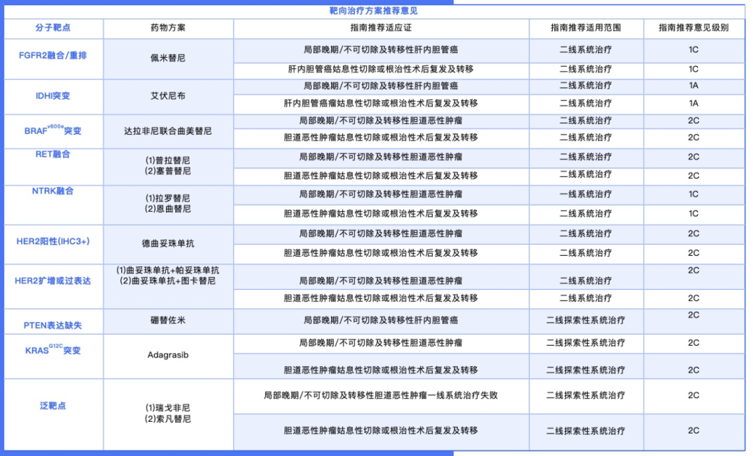 胆道肿瘤治疗方案推荐意见