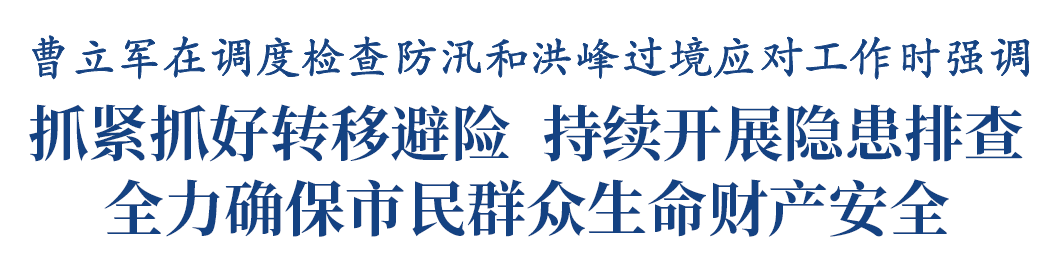 曹立军调度检查防汛和洪峰过境应对工作插图1