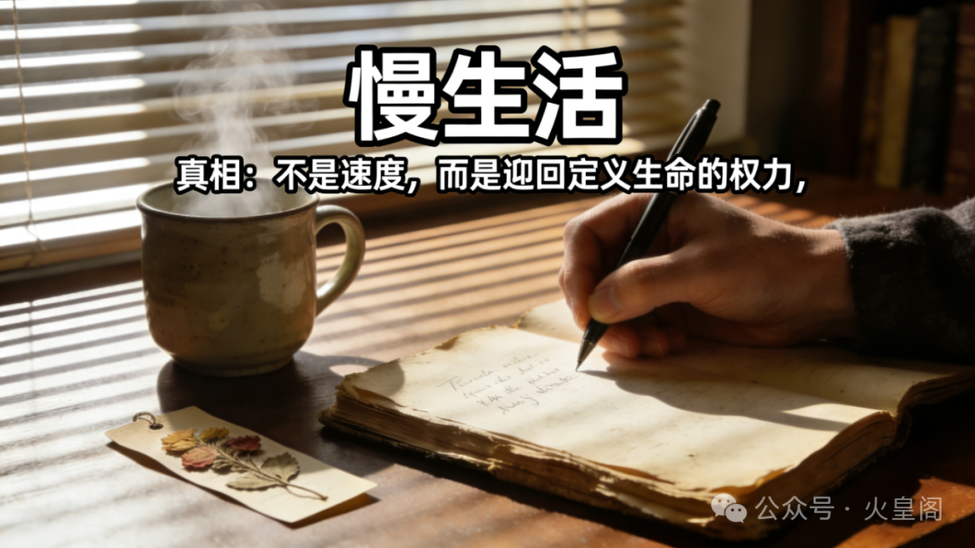 “慢生活”的真相：不是减速，而是夺回定义生命的权力