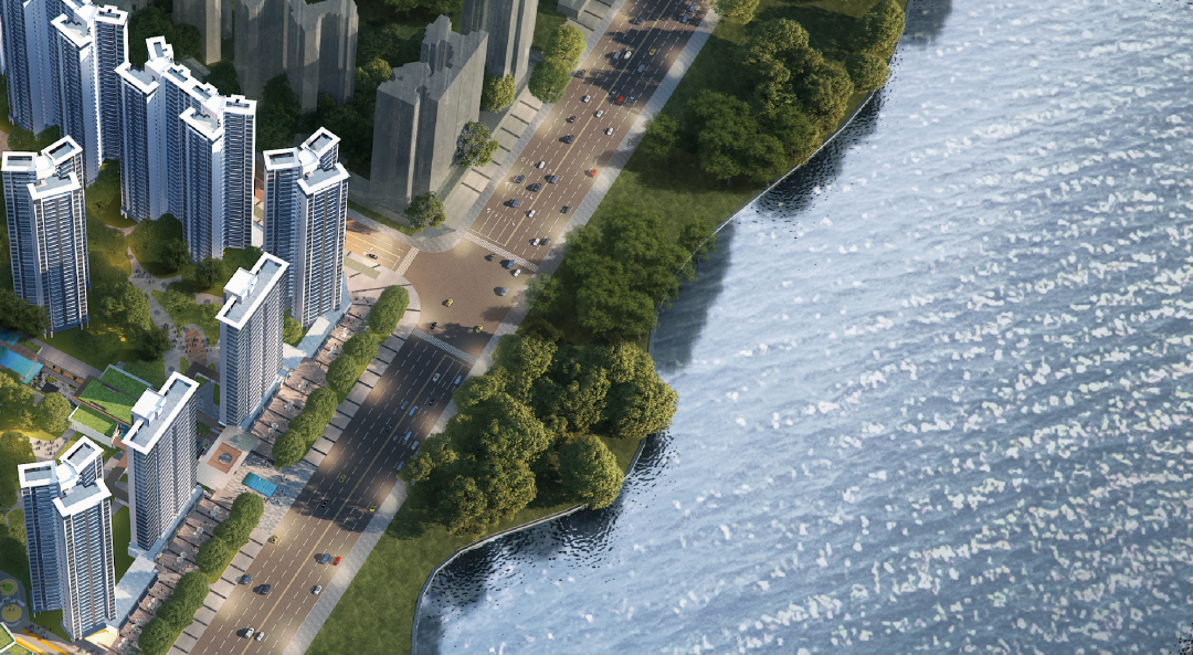 在家看巨幕四会江景中集智谷江景头排即将面世