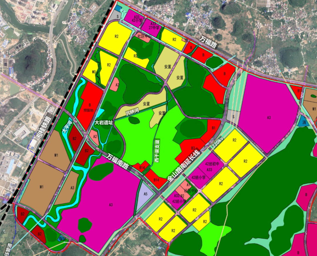 位置位于临桂区万福路以南太平河以东,正处于万福大健康产业园的规划
