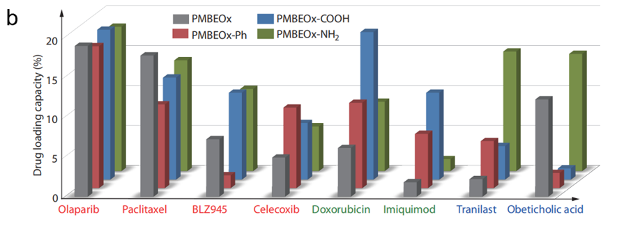 东北师大邓明虓和中科院长春应化所宋万通合作：功能化两亲性聚(2-噁唑啉)高分子药物载体及其结构与载药能力之间的关系的图4