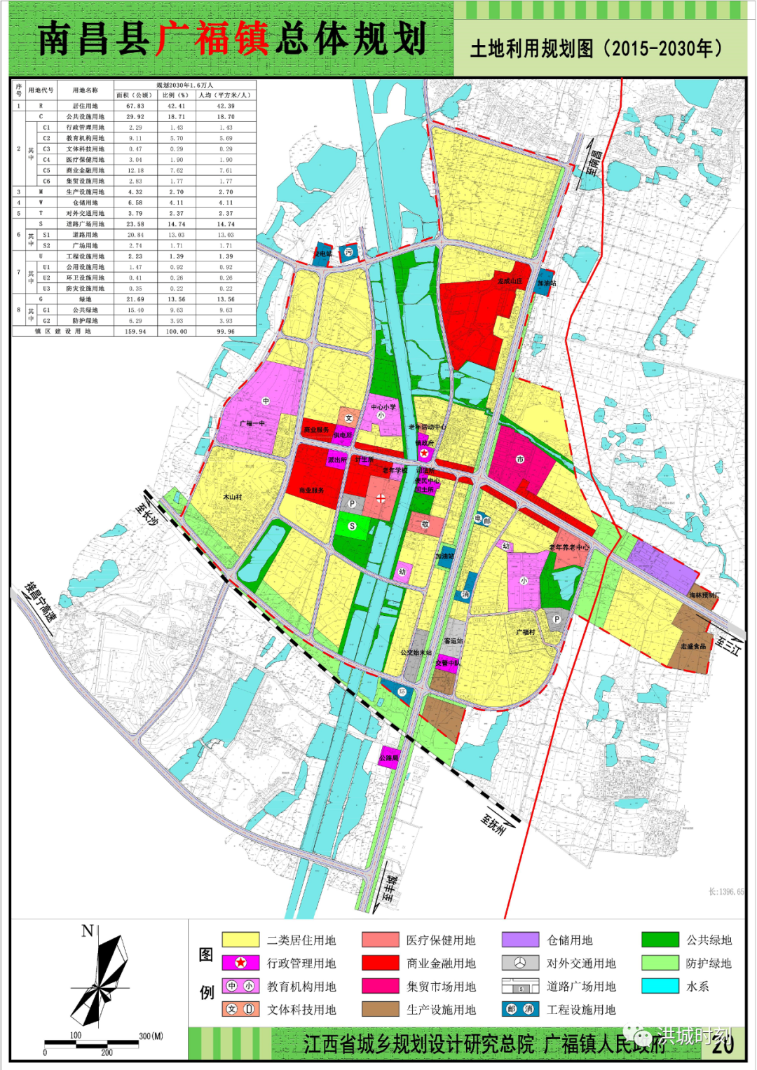 毗鄰贛江,與豐城市隔間對望,從鎮域空間管制規劃圖(2015-2030年 )看