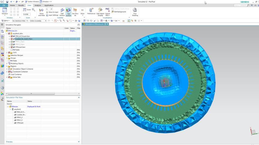 Simcenter 3D 电机振动噪声仿真模型案例的图1