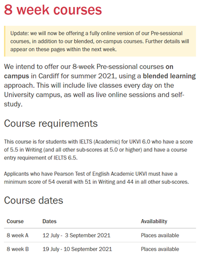 英国卡迪夫大学语言班