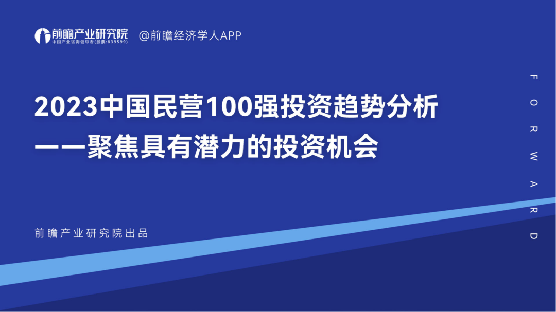 2023年中国民营100强投资趋势分析