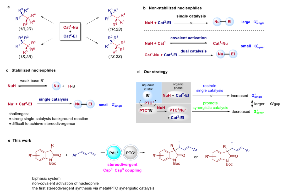 Angew：南开资伟伟课题组-金属/相转移两相协同催化的立体发散性Csp3-Csp3偶联