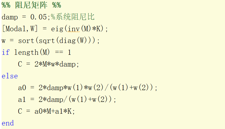 【JY】基于Matlab的(单)多自由度动力学代码分享的图4