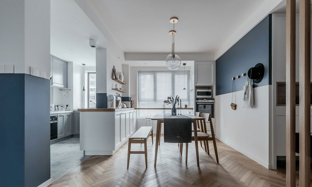 125㎡北欧三房,淡雅的拼接配色,让人感觉岁月静好