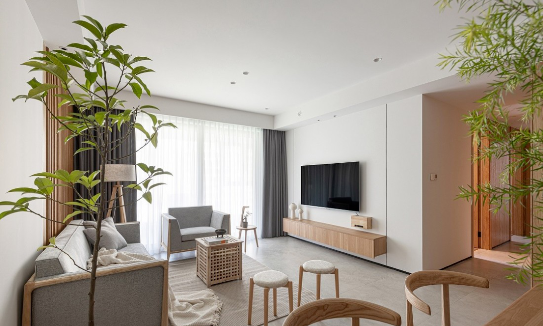 130㎡日式4室2厅，最简洁的色调搭配出自然本真的生活空间