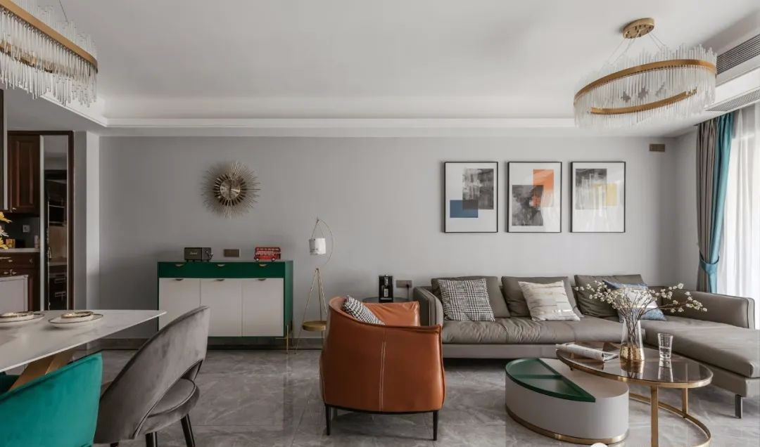 107㎡现代欧式风，这样优雅不张扬的设计，年轻人都喜欢！