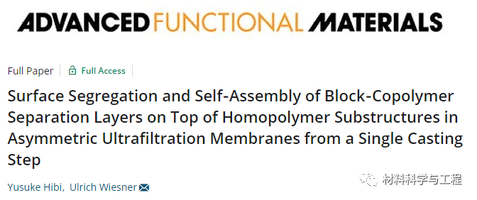 《AFM》：非平衡过程控制表面偏析，制备低成本双层非对称超滤膜的图1