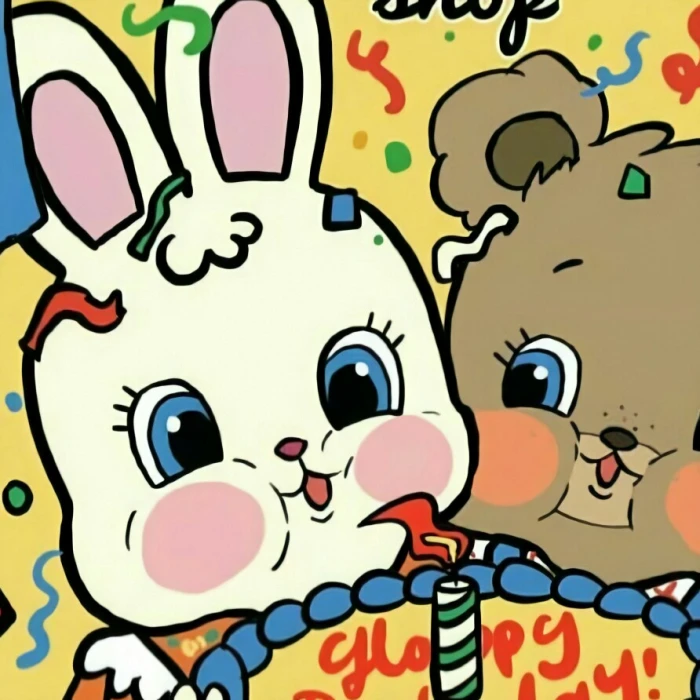 jidgynstuzichicha可爱生日小兔子卡通情侣头像