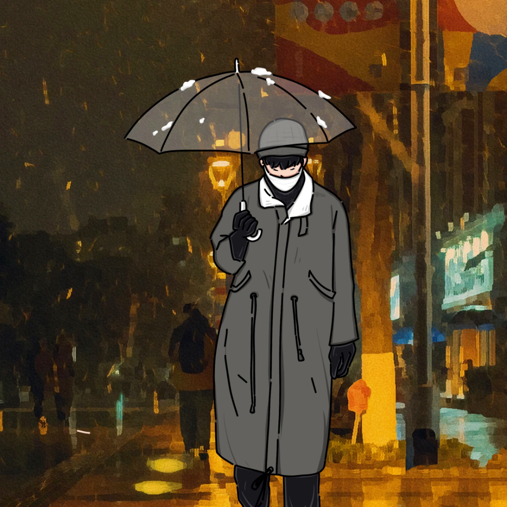 xiayutiznzgtAdayun撑伞手绘情侣头像