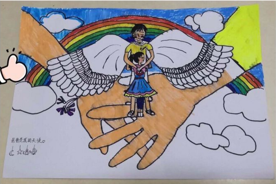 爱的阳光长大可以为了自己心爱的女儿做任何事父亲的手充满关爱与支持