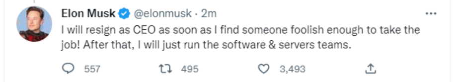 决策参考:马斯克:找到继任者就辞任推特CEO;字节跳动CEO梁汝波:公司业绩低于预期,将持续“去肥增瘦 图片