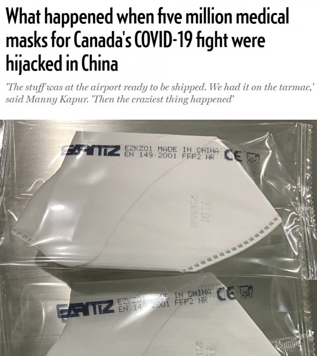 订金50万美金！运往加拿大500万N95口罩 在中国遭人“半路打劫”（组图） - 1