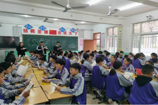 淮阳区羲城中学远洋部举行校歌比赛