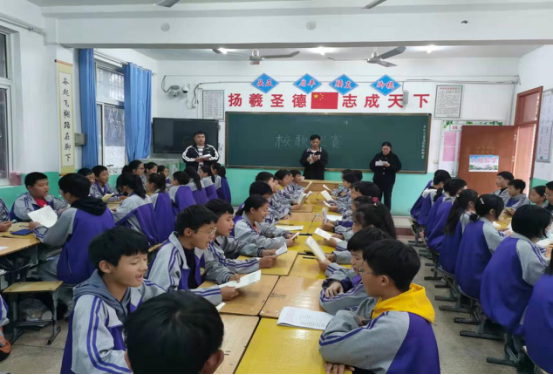 淮阳区羲城中学远洋部举行校歌比赛