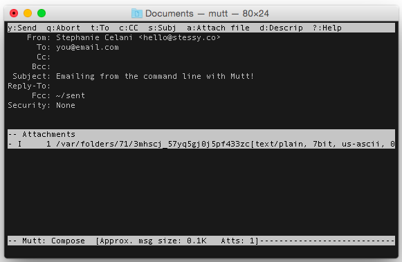 Mac OS X中的Gmail命令行工具Mutt