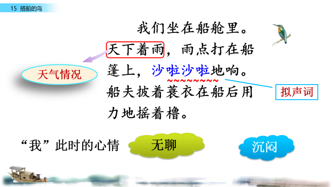 搭鸟的船_搭船的鸟原文内容_搭船的鸟课文原文