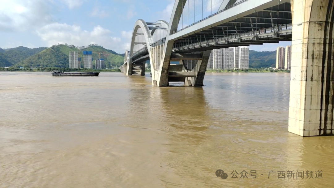 【广西新闻频道】柳江水位复涨！又一轮洪峰过境，全区仍有10条河流13个站超警