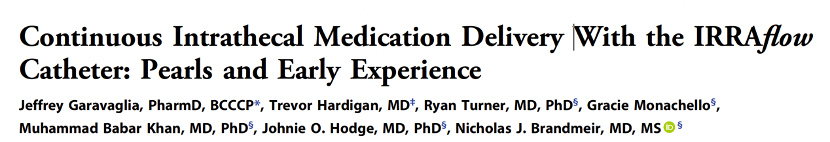 导管引流贴怎么贴IRRAflow导管（持续鞘注射药物引流装置）：优势和早期经验_https://www.jmylbn.com_新闻资讯_第1张