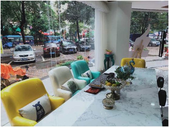 岳灵生发网红带你马卡龙色系单人沙发