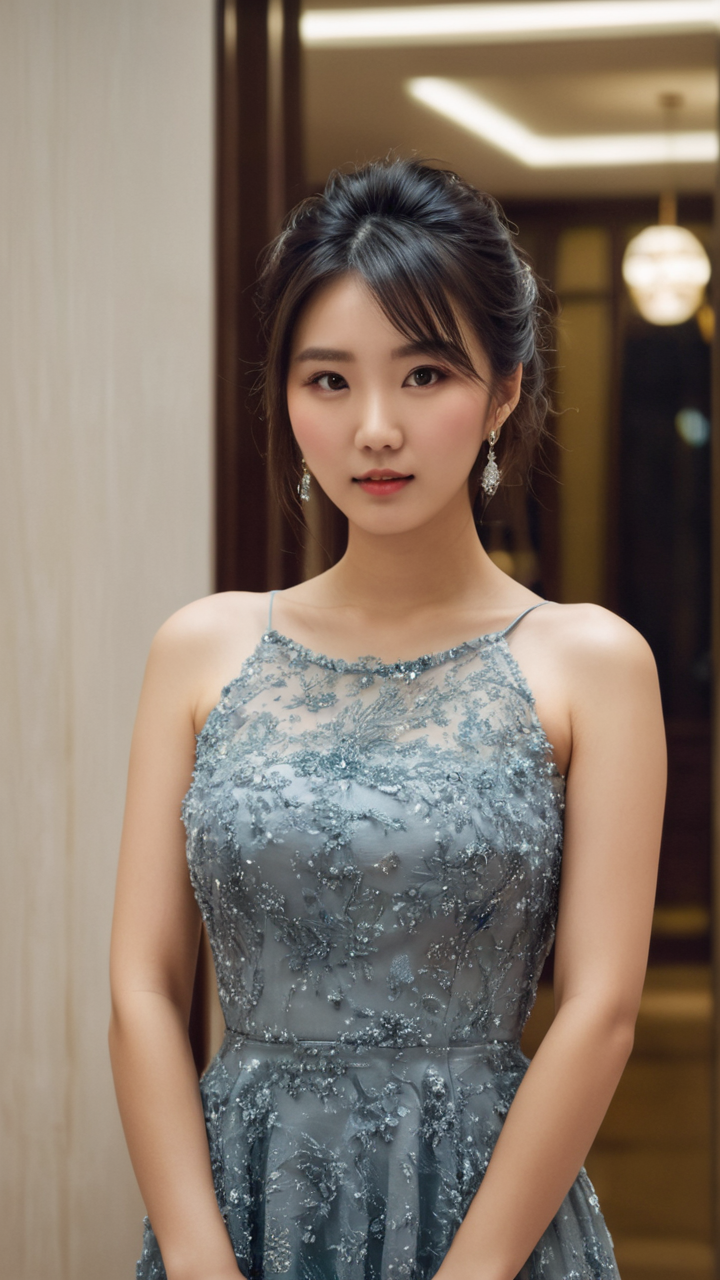 美女写真抓拍年会盛典上的小姐姐