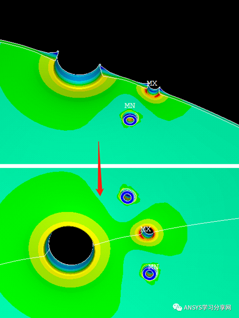 ANSYS经典结果云图的截面显示和扩展显示的图2