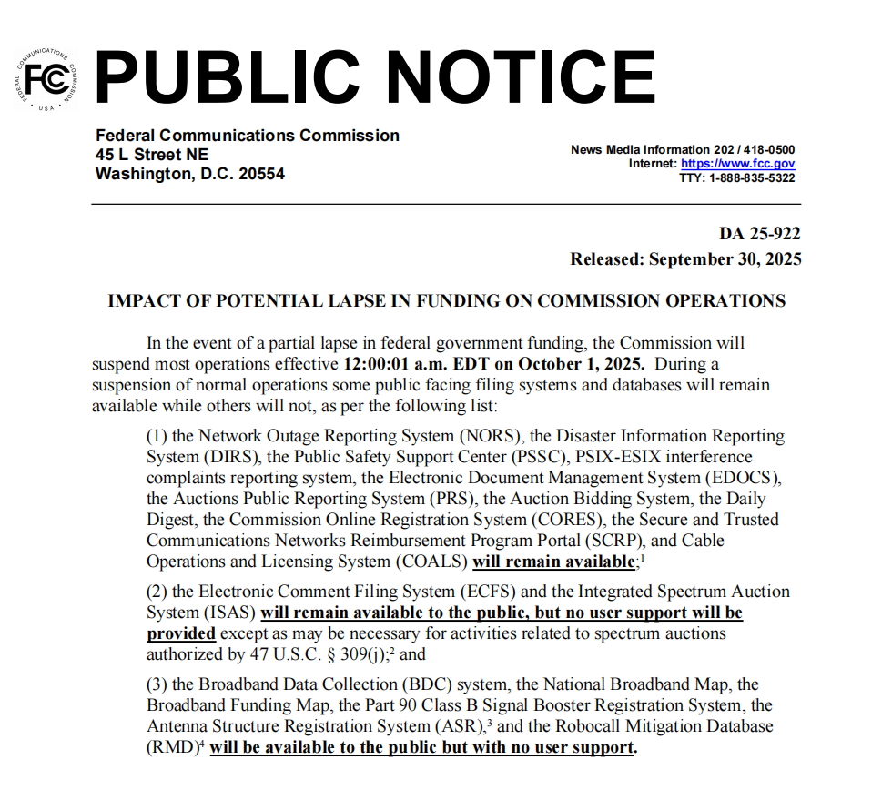 突发 | 美国FCC关门，所有电子设备FCC-ID认证按下“暂停键”(图1)