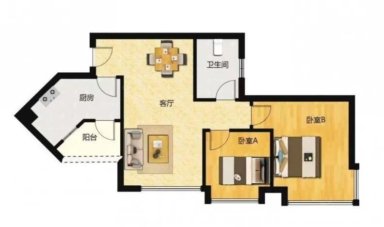 广州天河北二手房，协和新世界，77方，总价690万！