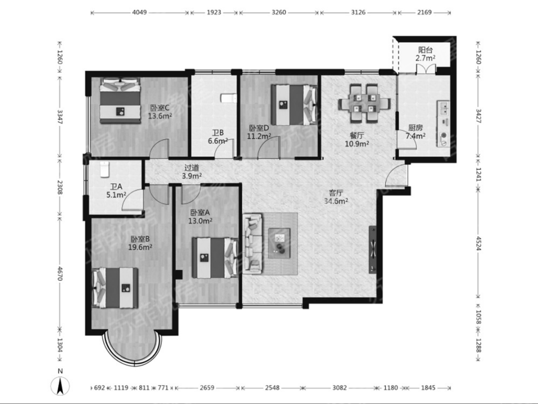 广州天河北二手房，华标广场，165方，总价1280万！