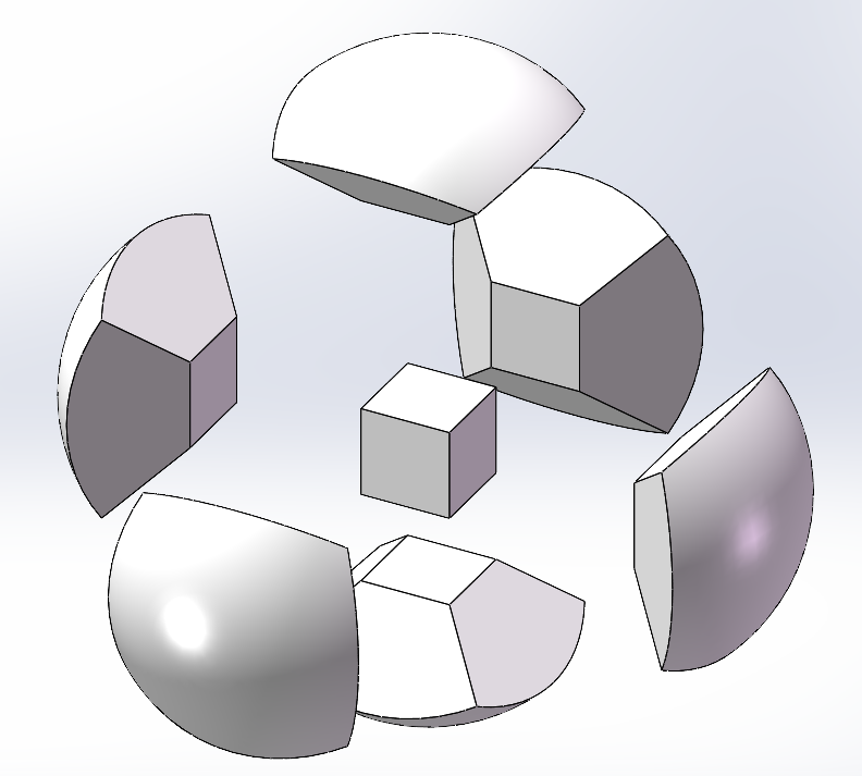 CAE前处理：SolidWorks几何分割+Ansys六面体网格划分的图4