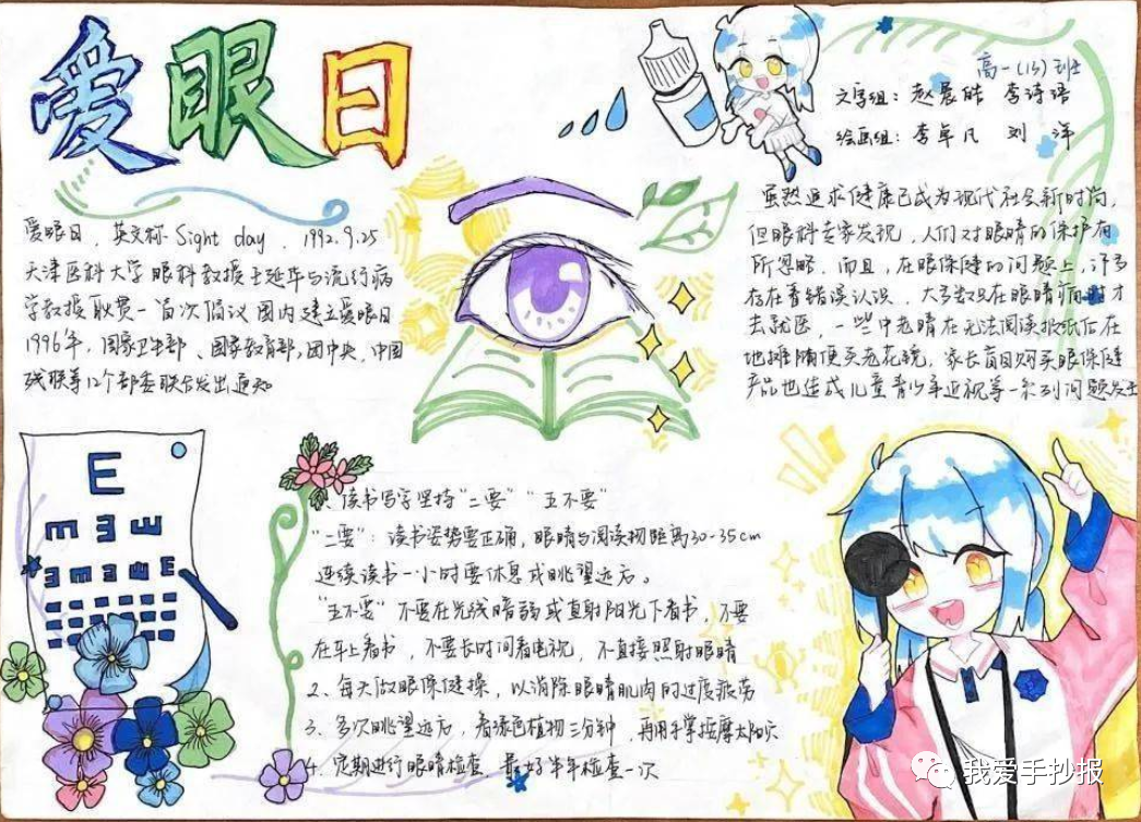2024爱眼护眼手抄报合集：珍视光明的窗户，爱护我们的眼睛