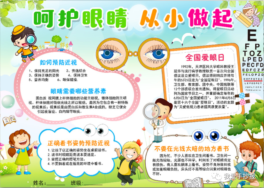 2024爱眼护眼手抄报合集：珍视光明的窗户，爱护我们的眼睛