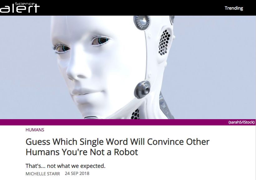 用一個詞證明自己不是機器人，最受歡迎的不是「愛情」而是它…… 戲劇 第3張