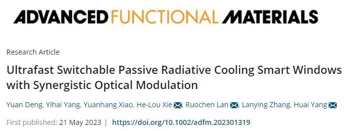 具有超快光学调制的被动辐射冷却智能窗的图4