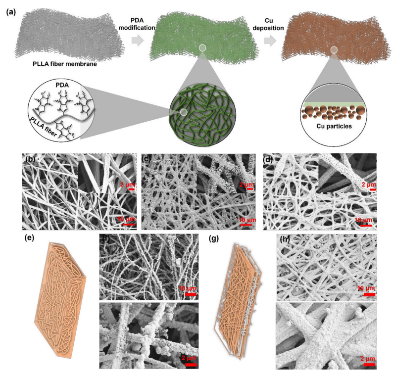 一种具有优异热管理和电磁屏蔽性的Cu/PLLA柔性薄膜的图3
