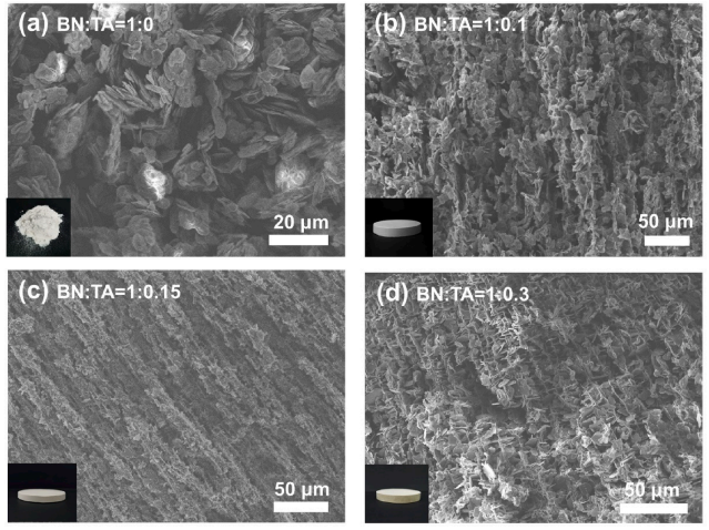 一种定向排列的三维氮化硼聚合物复合热界面材料的图5