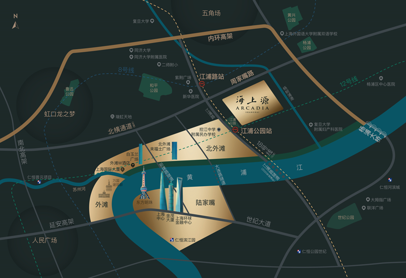 杨浦区内环内最值得购买的新盘【仁恒.海上源】预计7月中下旬开放样板间,首开305套75-271平精装2-5房,均价13万