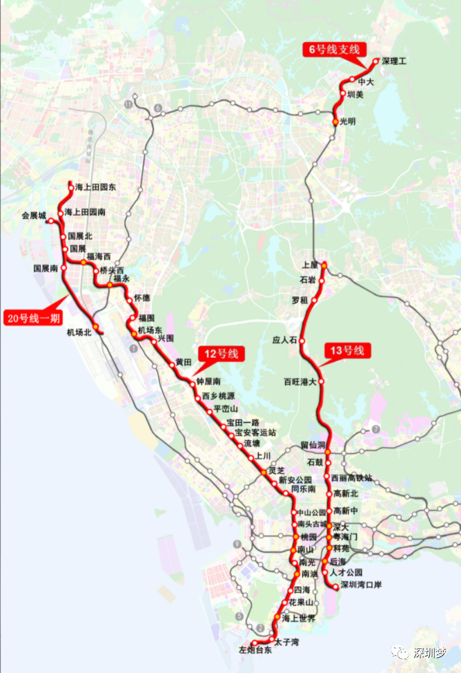 官宣深圳地铁四期6条线100个站名正式公布看看有你家附近的吗