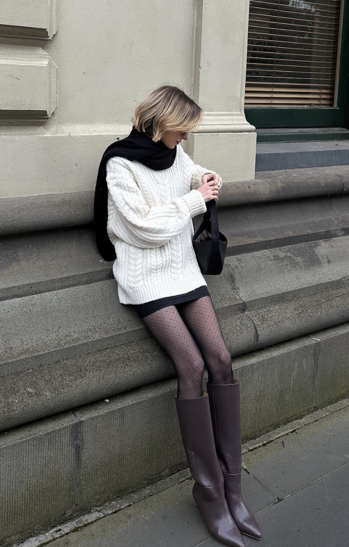 马丁靴 阔腿裤,长靴 半裙,这样搭配简直美翻了!