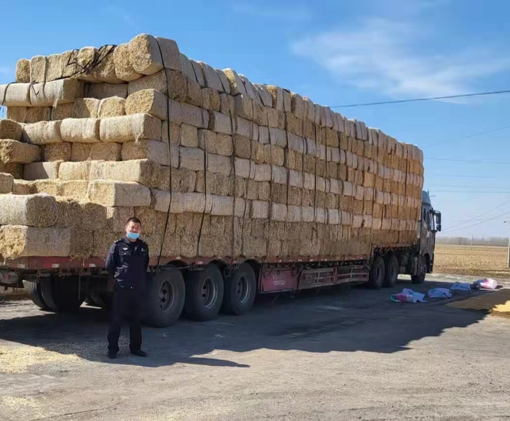 运输草料司机被隔离民警竟将车上1000多捆草料销售一空
