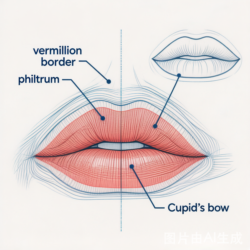 唇部解剖结构图