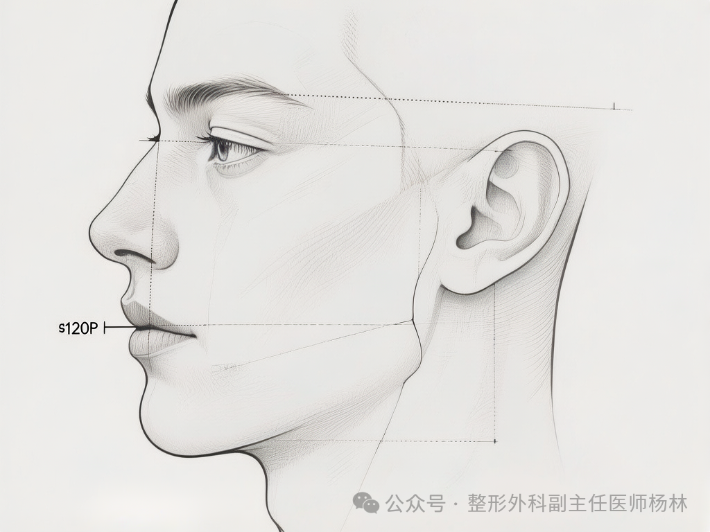 侧脸轮廓美学示意图