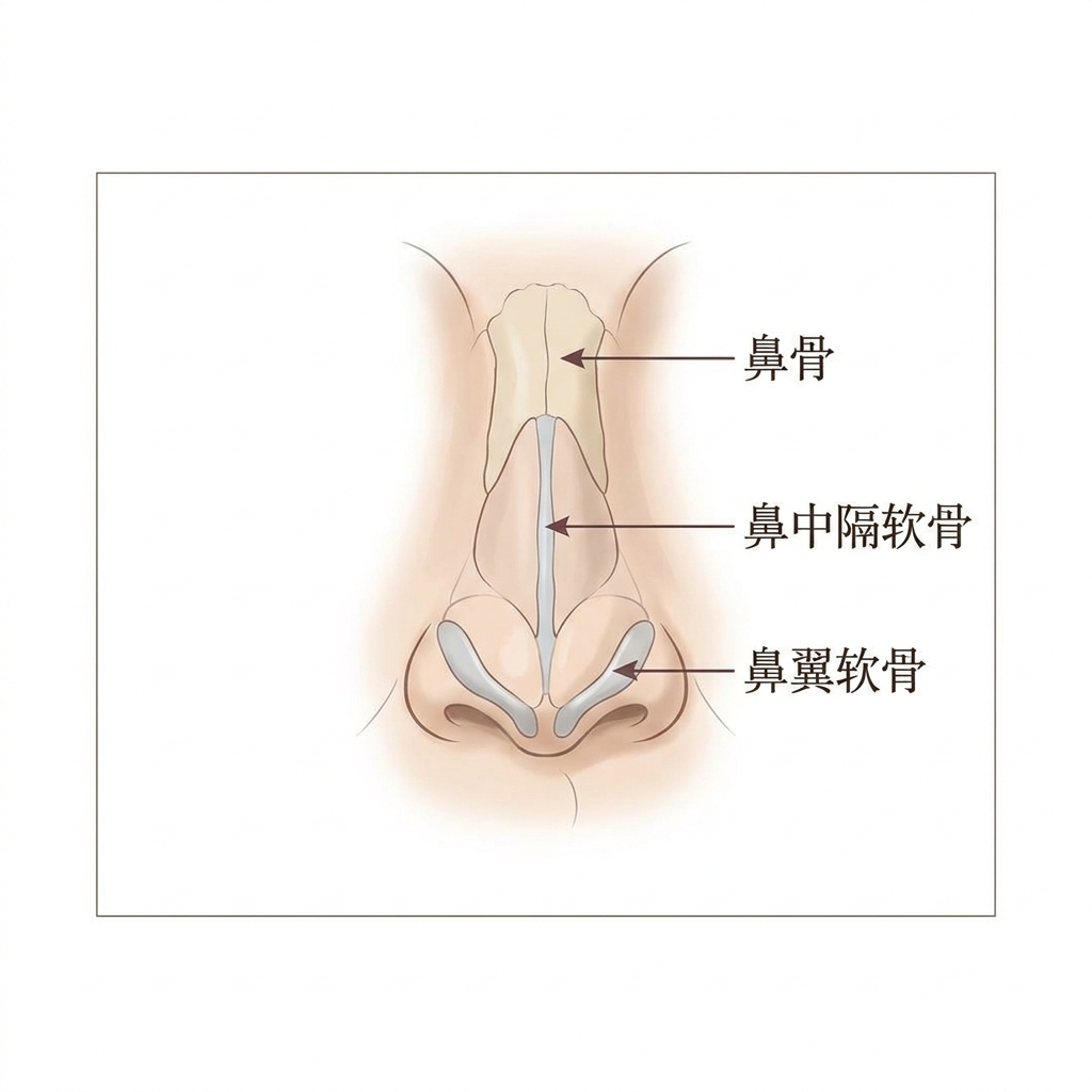 鼻部解剖结构标注