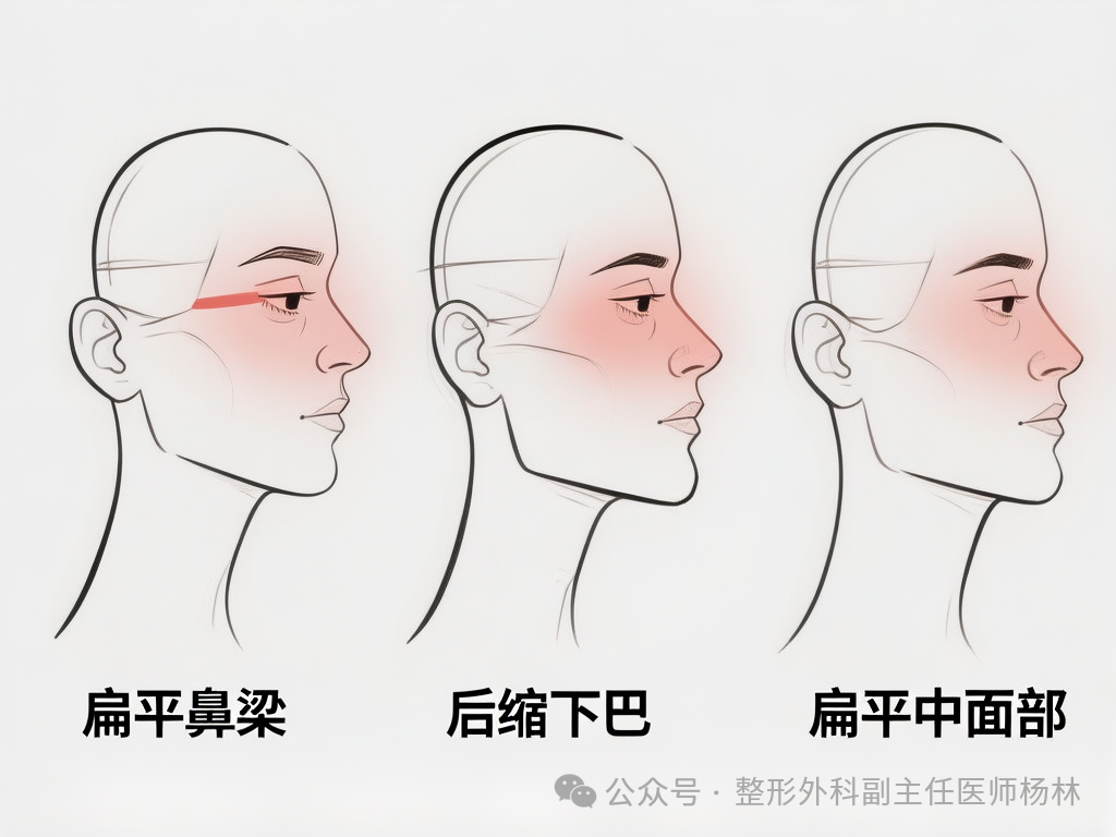 侧脸常见问题示意图
