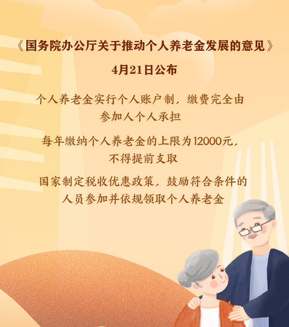 国务院:个人养老金实行个人账户制度,缴费完全由个人承担